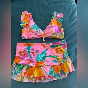 La Blanca Pink and Purple Bikini top 8 bottom 10